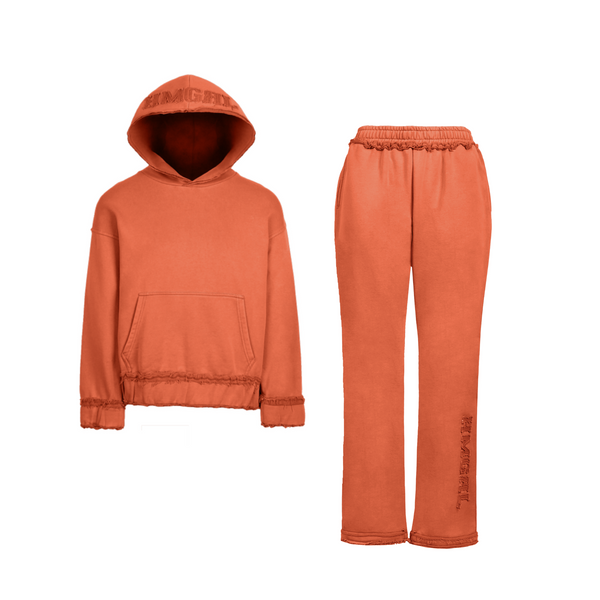 BURNT ORANGE Acid Wash Tracksuit